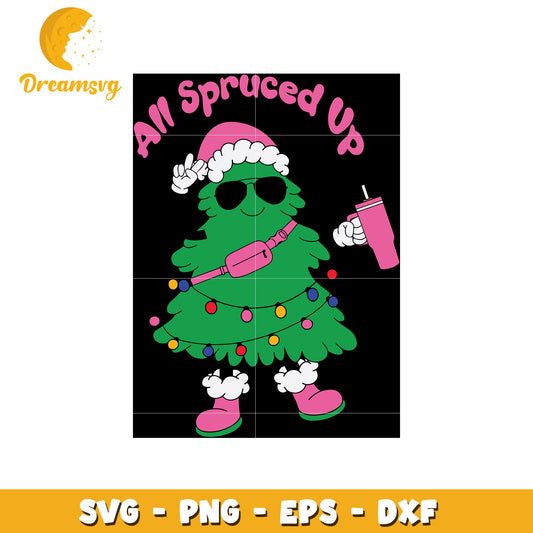 All spruced up christmas tree standley cup svg, christmas tree svg