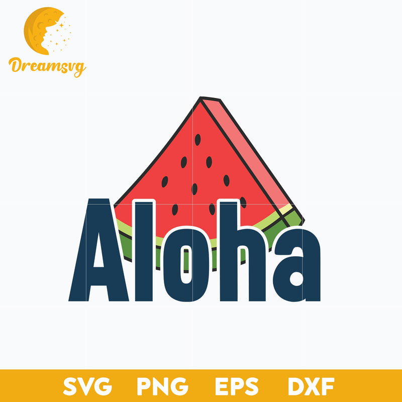 Aloha Atermelon Svg, Funny Svg, Png, Dxf, Eps Digital File.