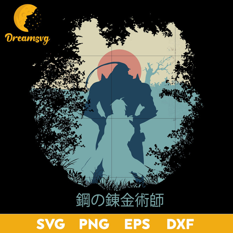 Alphonse Elric Svg, Edward Elric Svg, Fullmetal Alchemist Svg, svg file for cricut ,Anime svg, png, eps, dxf digital download