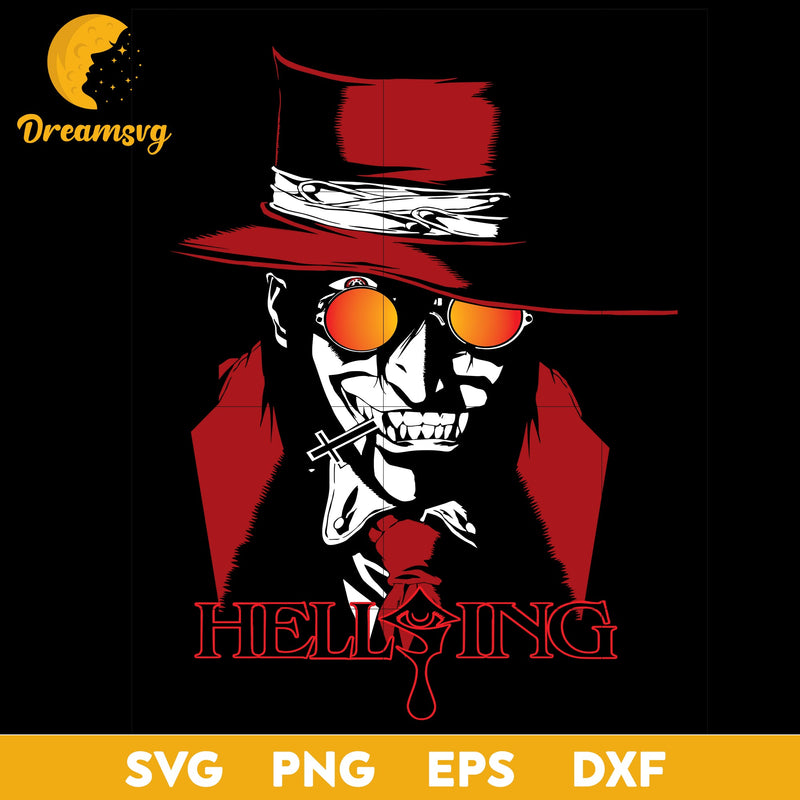 Hellsing alucard, svg file for cricut ,Anime svg, png, eps, dxf digital download