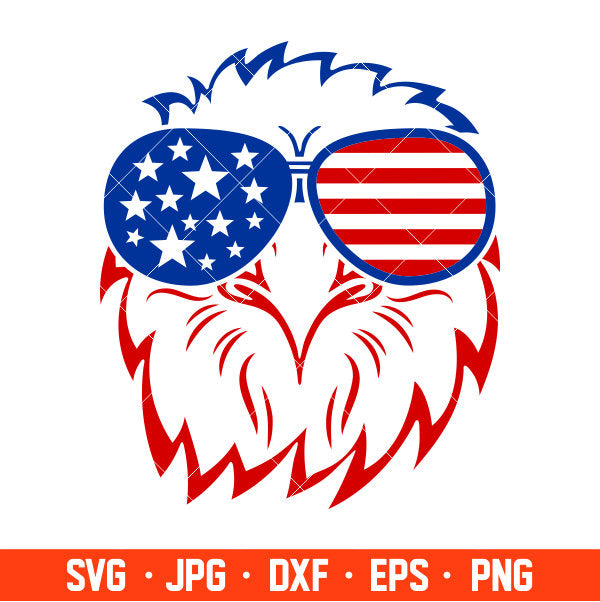 American Eagle Sunglasses Svg, 4th of July Svg, Patriotic Svg, Independence Day Svg, USA Svg, Cricut, Silhouette Vector Cut File