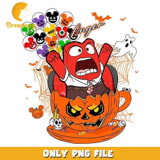 Anger Inside Out Halloween png, halloween design png, halloween time png