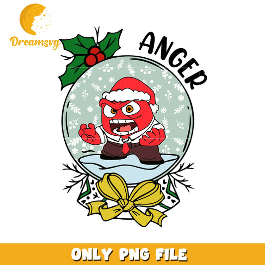 Angry Christmas Snow Globe PNG