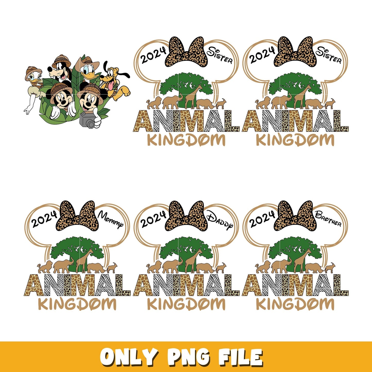 Disney Animal Kingdom bundle png,  Disney cartoon png, Digital download