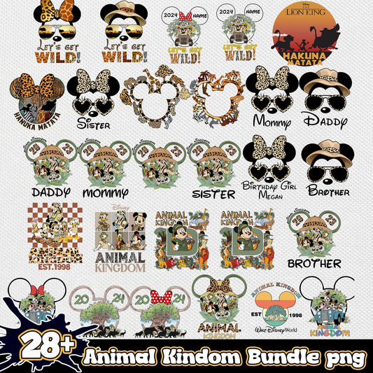 Animal Kindom Disney 2024 png bundle