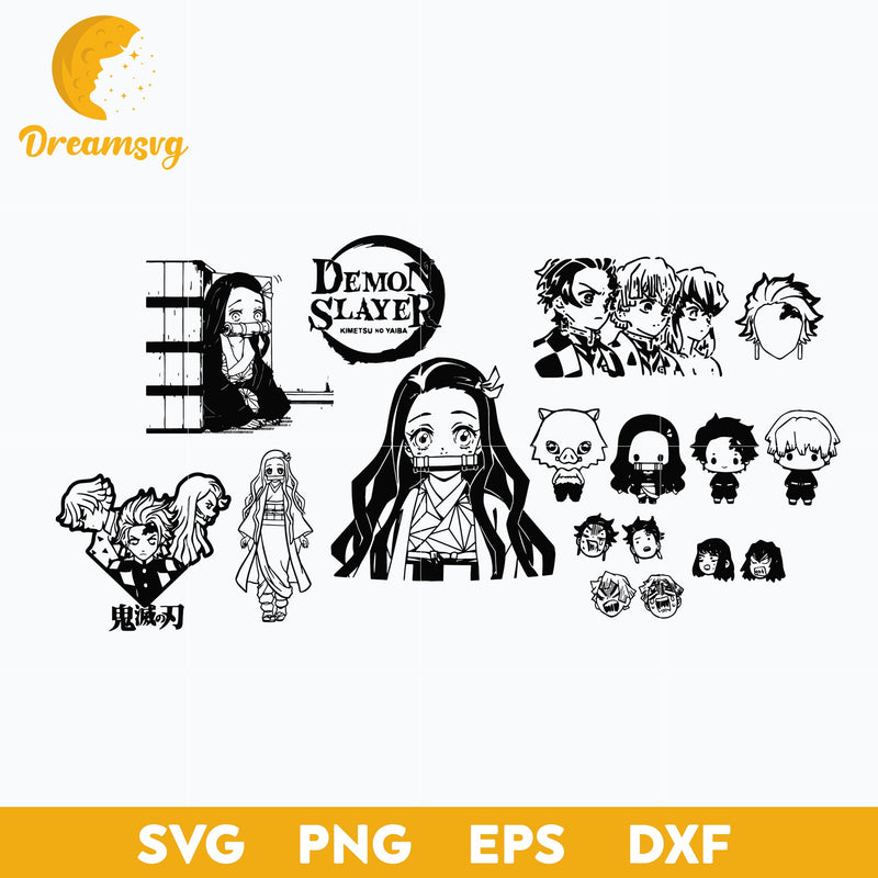 Anime Bundle SVG, file for cricut ,Anime svg, png, eps, dxf digital download