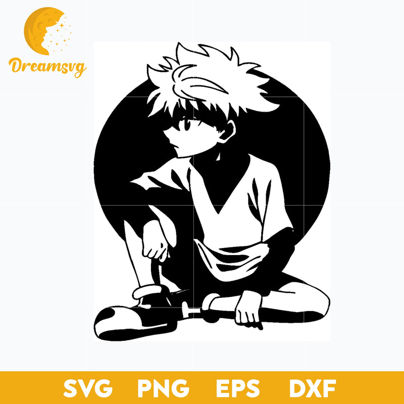 Anime Cartoon Hunter x Hunter Svg, Killua Zoldyck Svg, file for cricut ,Anime svg, png, eps, dxf digital download