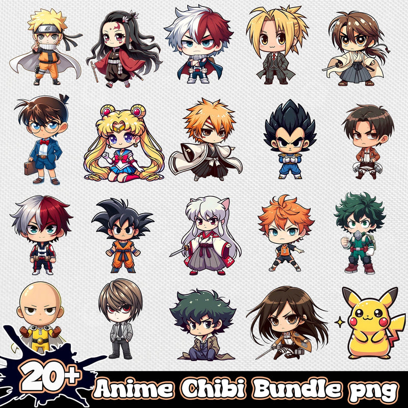 Cute Anime Chibi png bundle