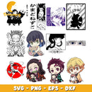 Chibi demon slayer characters bundle svg, killua zoldyck svg