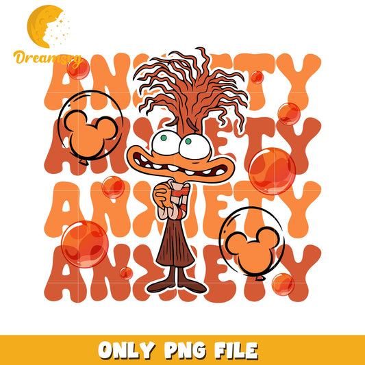 Anxiety Cartoon PNG Sublimation