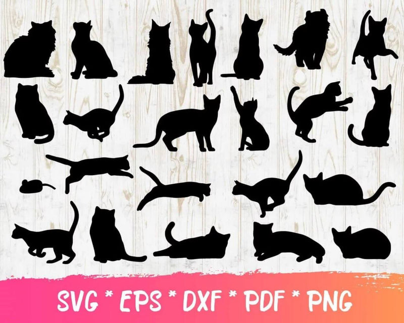 Cat Svg, Cat Quotes Svg For Cricut, Cat Clipart Bundle, Cat Quotes Png Designs