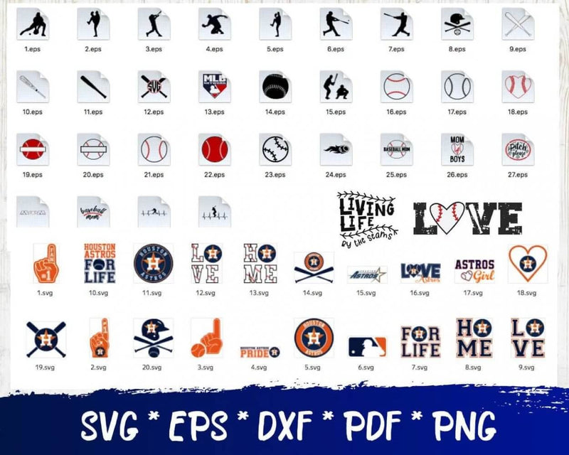 Baseball SVG Bundle, Cut Files & Clipart For Cricut & Silhouette