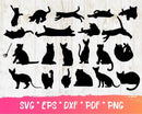 Cat Svg, Cat Quotes Svg For Cricut, Cat Clipart Bundle, Cat Quotes Png Designs