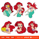 Ariel SVG Bundle, Little Mermaid Png, Ariel Princess Svg, Ariel Princess Clipart
