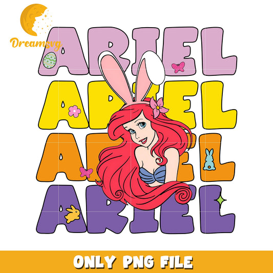 Ariel Easter Bunny PNG Cute Easter Design