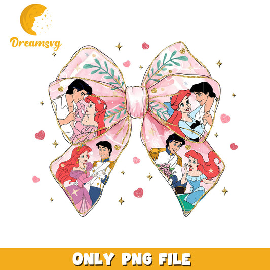 Ariel & Eric Bow PNG Sublimation