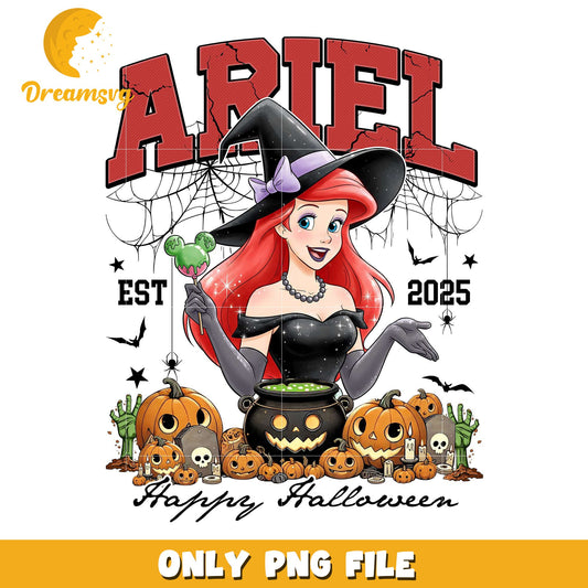 Ariel happy halloween png, halloween candy png, disney princess png