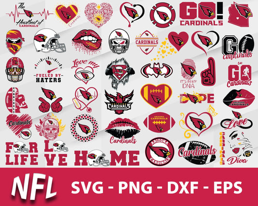 Arizona Cardinals Svg Bundle, Arizona Cardinals Svg, Sport Svg, Nfl Svg, Png, Dxf, Eps Digital File.