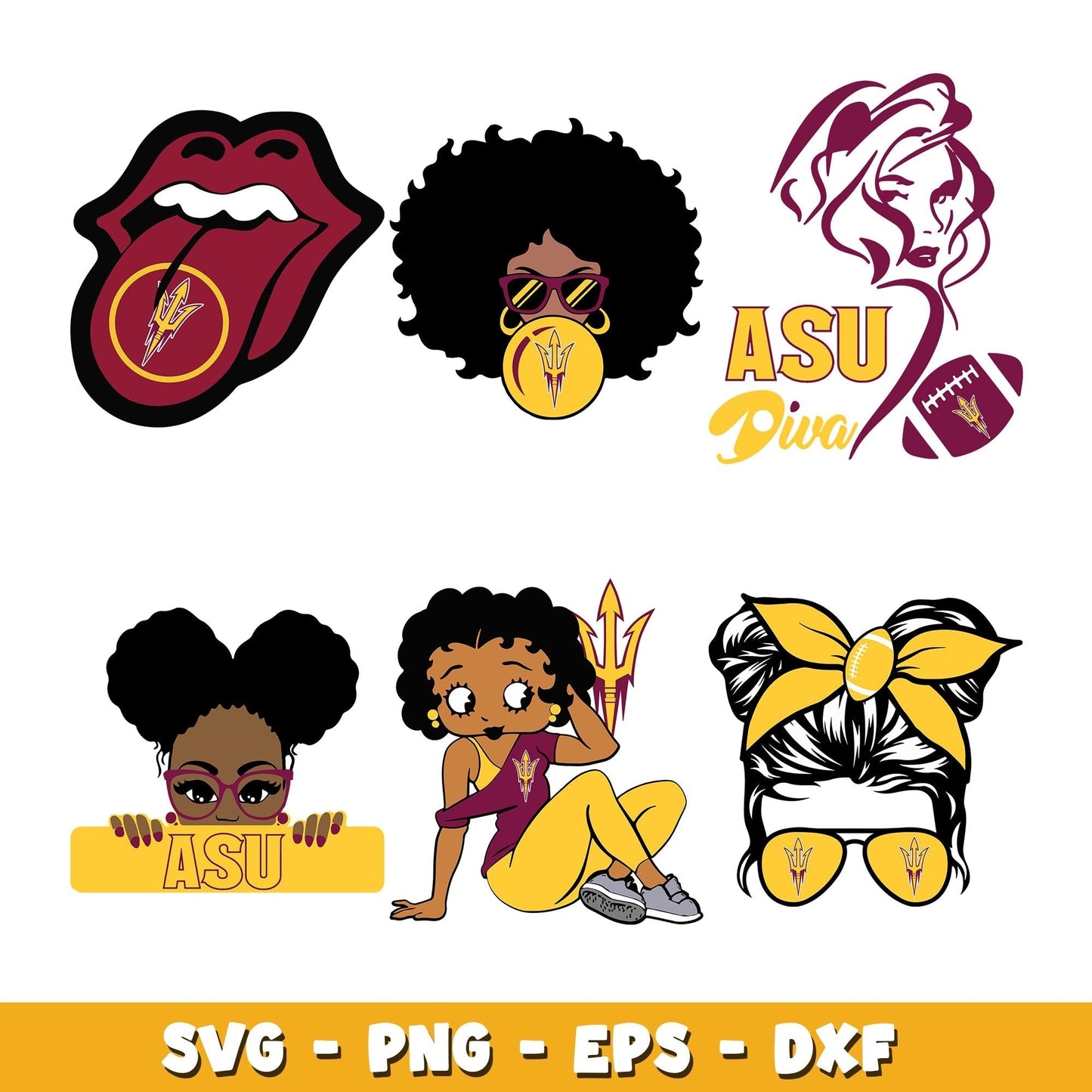 Arizona State girl bundle svg, Arizona State logo svg, ncaa svg