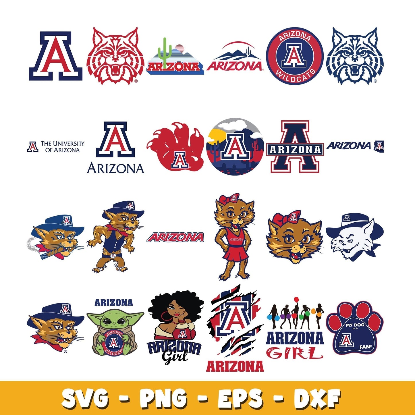 Arizona Wildcats bundle svg, Arizona Wildcats logo svg, ncaa svg