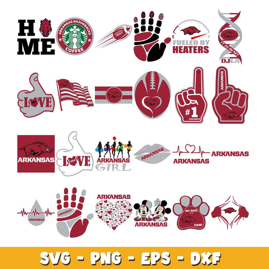 Arkansas Razorbacks Bundle svg,  Arkansas Razorbacks logo svg, ncaa svg