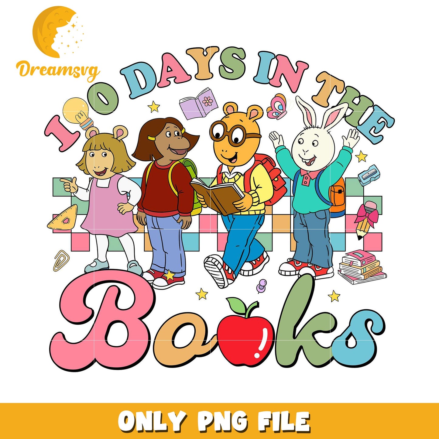Arthur 100 Days Books PNG