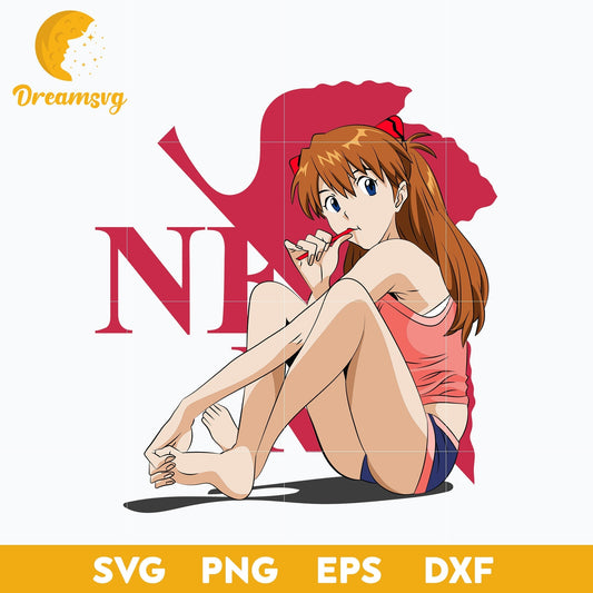 Asuka Langley Sohryu Svg, Asuka Langley Svg, file for cricut, Anime svg, png, eps, dxf digital download
