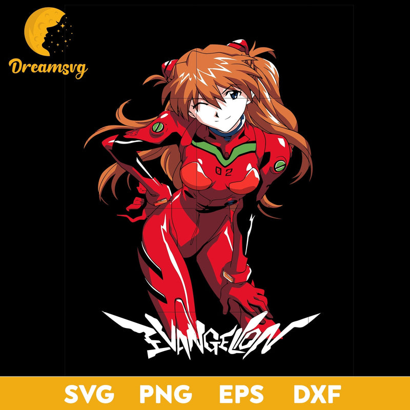 Asuka Langley Sohryu Svg, Asuka Langley Svg, file for cricut, Anime svg, png, eps, dxf digital download