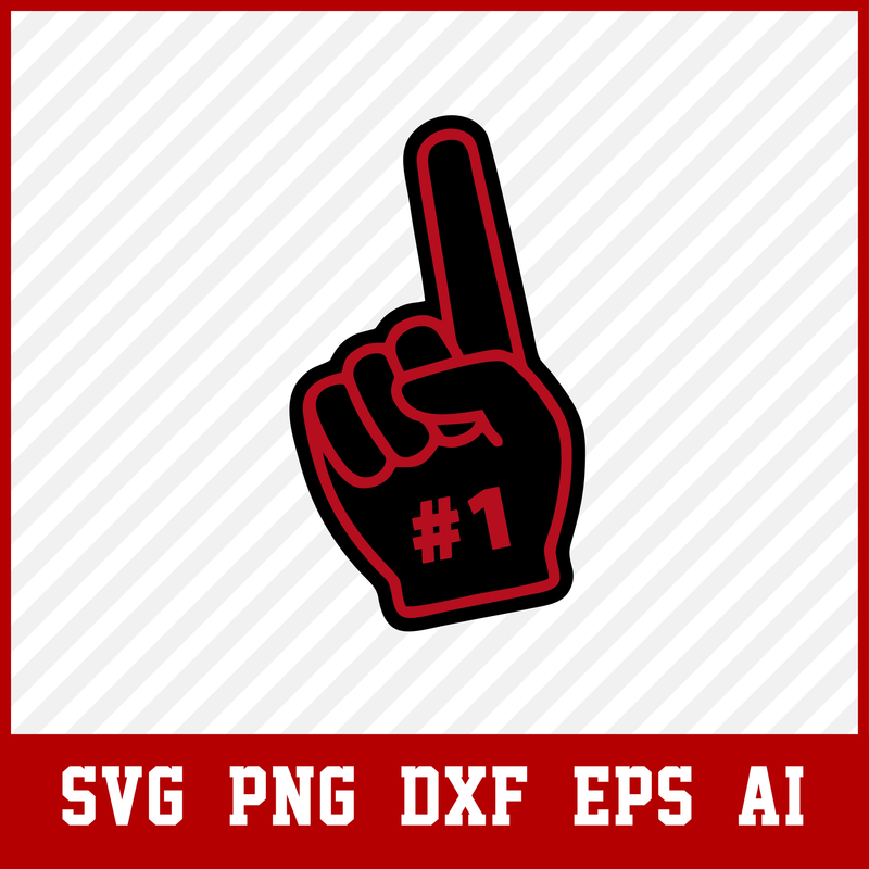 Atlanta Falcons Number One Foam Finger Svg - Png, Falcons Svg, Atlanta Falcons Svg Files For Cricut, Atlanta Falcons Logo Svg, Atlanta Falcons Cut File.