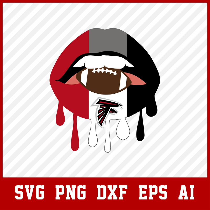 Atlanta Falcons Lips Svg, Falcons Files For Cricut, Falcons lips Svg, Atlanta Falcons svg, NFL lips Svg, lips svg files for cricut, NFL svg