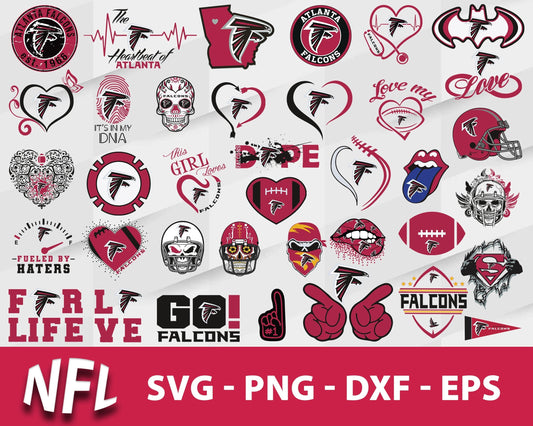 Atlanta Falcons Svg Bundle, Atlanta Falcons Svg, Sport Svg, Nfl Svg, Png, Dxf, Eps Digital File.
