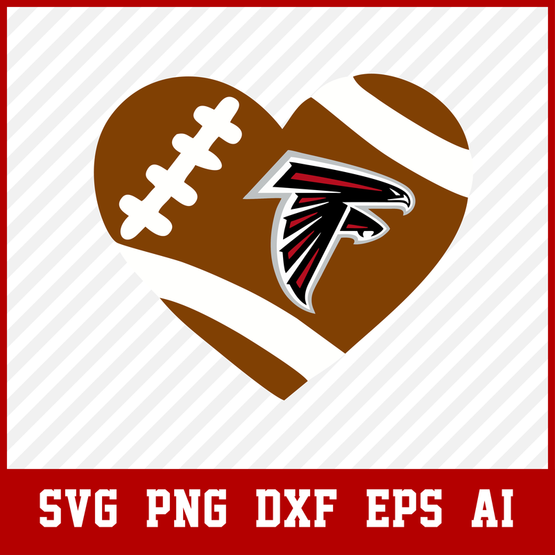 Atlanta Falcons love Svg - Png, Falcons hearts Svg, Falcons svg For Cricut, Atlanta Falcons Logo Svg, Atlanta Falcons Cut File, NFL Svg