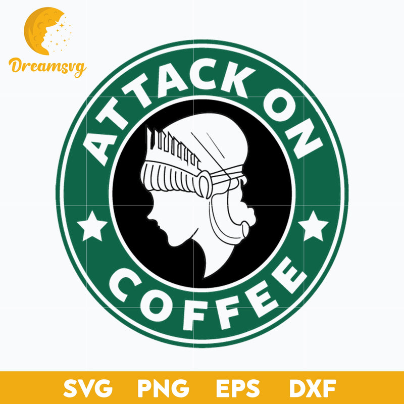 Attack on Coffee, file for cricut, Anime svg, png, eps, dxf digital download