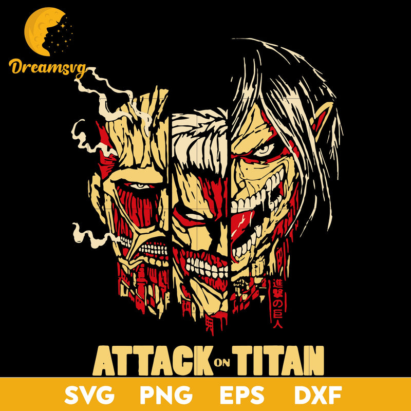 Attack On Titan Svg, Japan Anime Svg, file for cricut, Anime svg, png, eps, dxf digital download