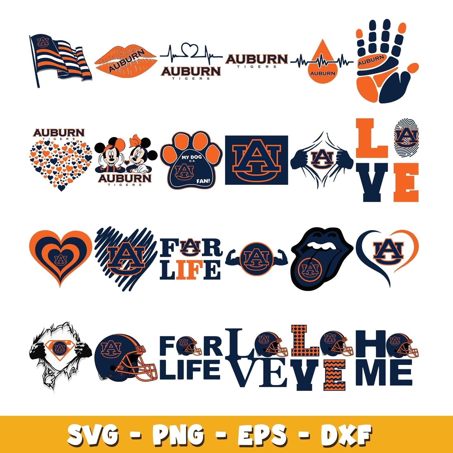 Auburn Tigers Design Bundle svg, Auburn Tigers logo svg, ncaa svg