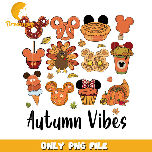 Autumn Vibes Disney PNG Bundle