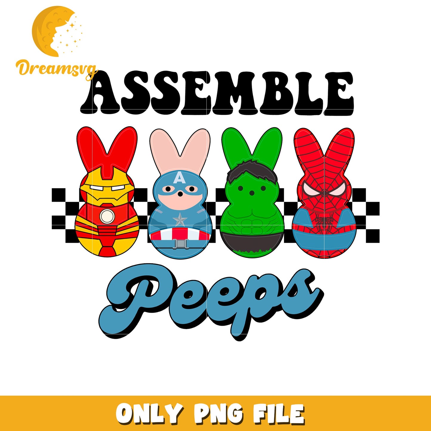 Avengers Peeps PNG Assemble Easter Design