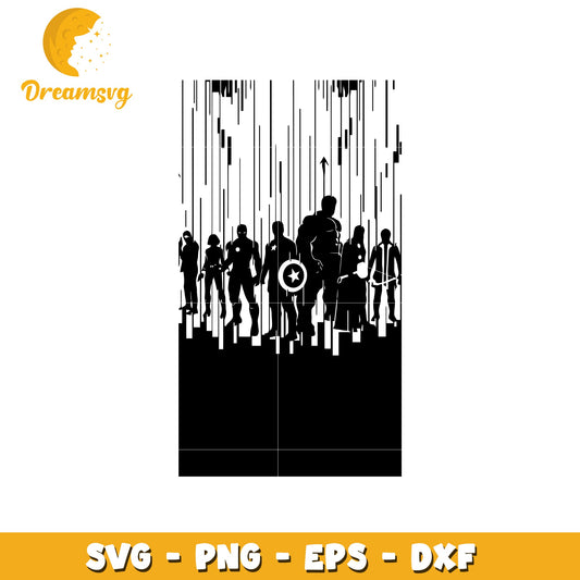 Avengers Silhouette SVG Cut File