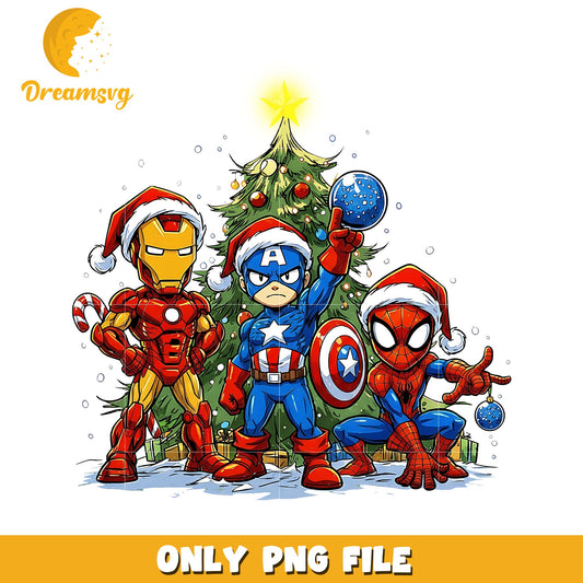 Avengers christmas png, christmas gifts png, grinchy png