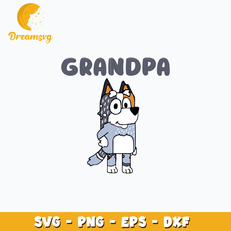 Bluey grandpa cartoon svg