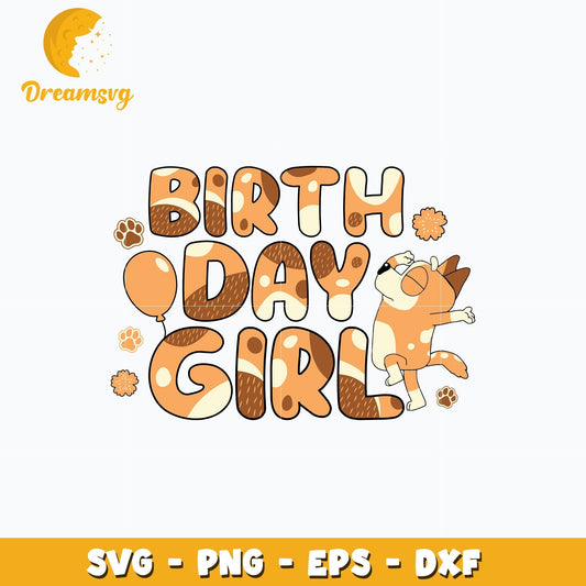 Bingo birthday girl svg