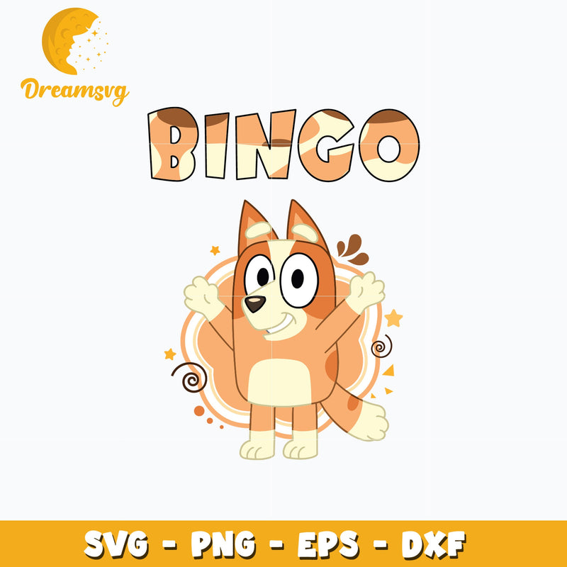 Bluey family bingo cartoon svg