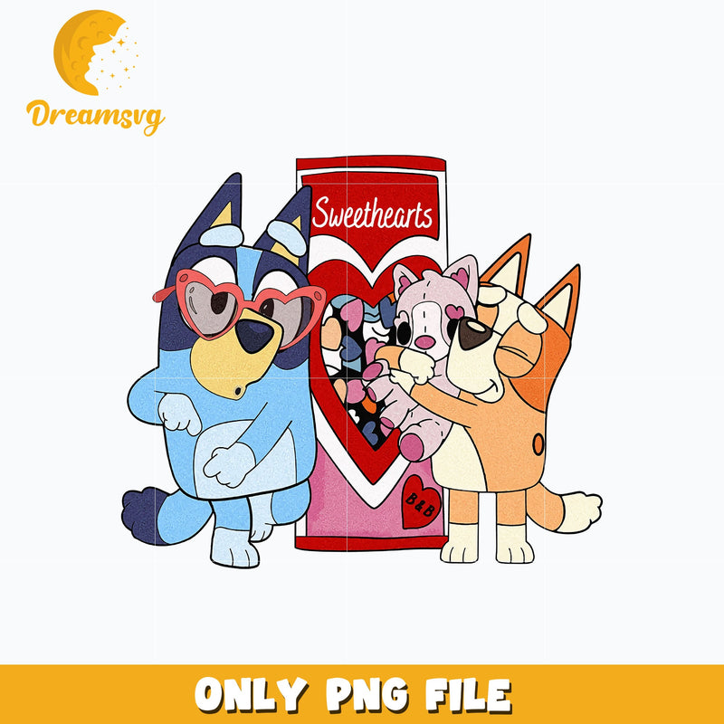 Bluey sweethearts valentine png