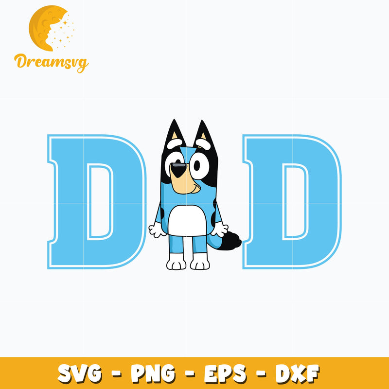 Bluey dad cartoon bluey svg