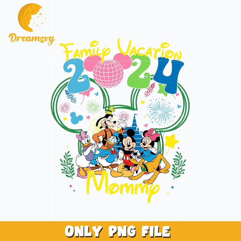 Mickey family vacation 2024 mommy png