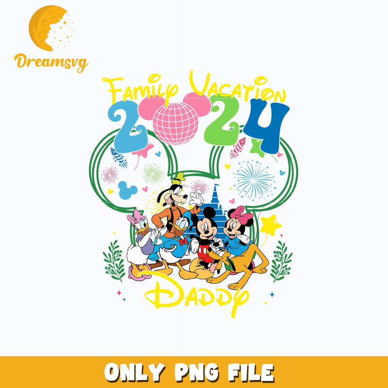 Mickey family vacation 2024 daddy png