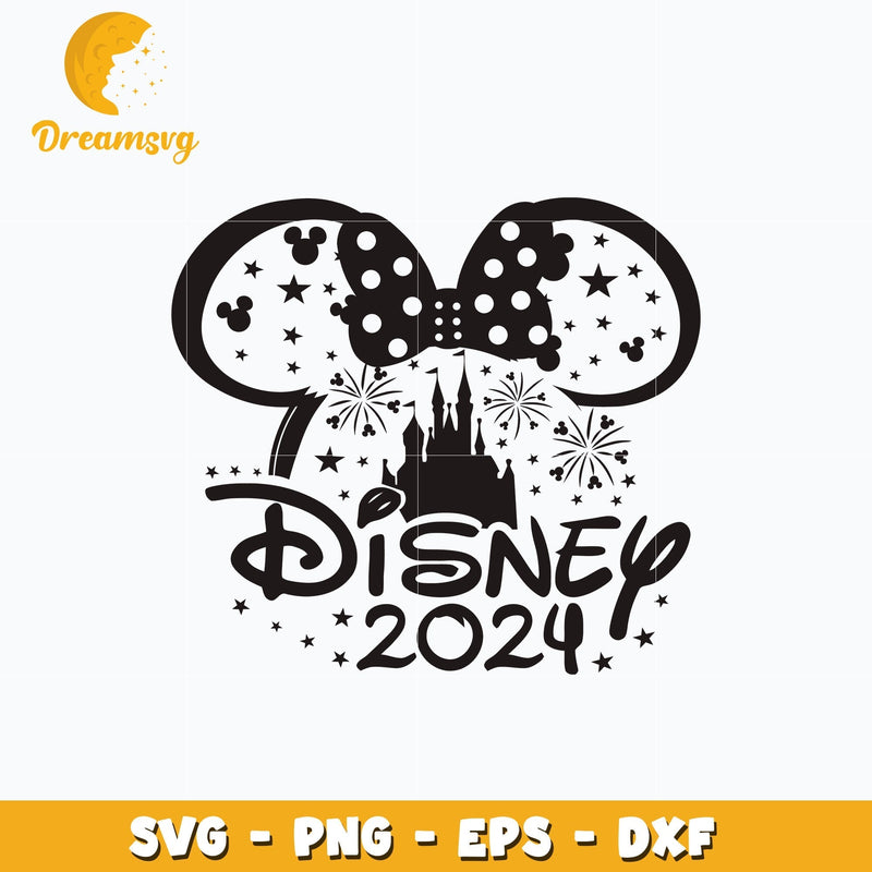 Minnie head disney 2024 svg