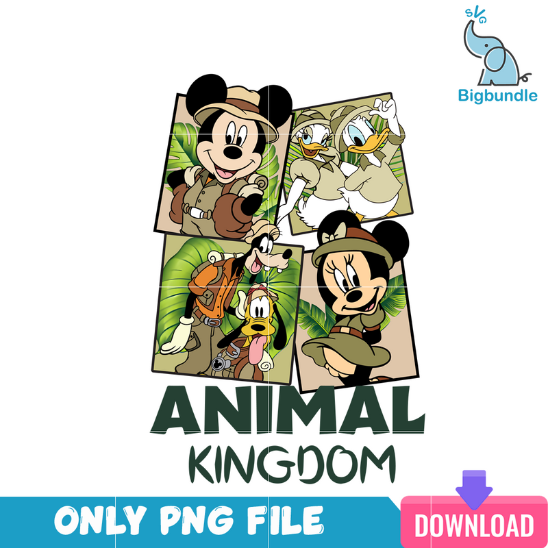 Mickey And Friends Animals Kingdom PNG