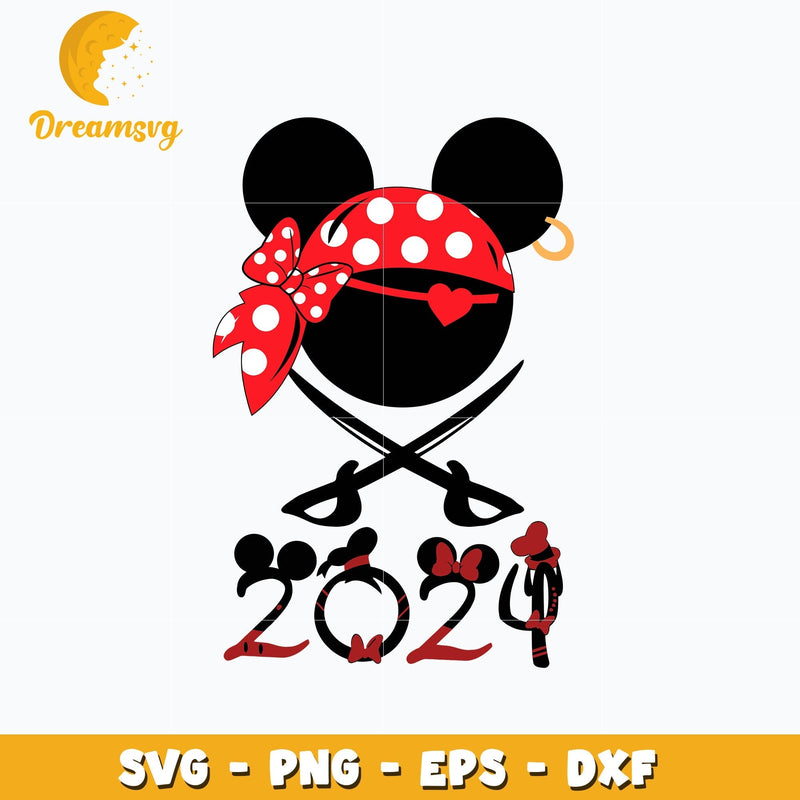 Minnie head priate 2024 svg