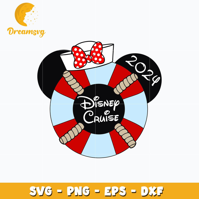 Minnie head disney cruise 2024 svg